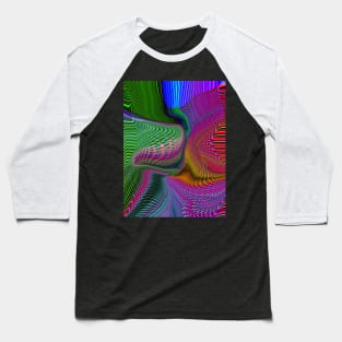 Abstract Waves  BH-053 Baseball T-Shirt